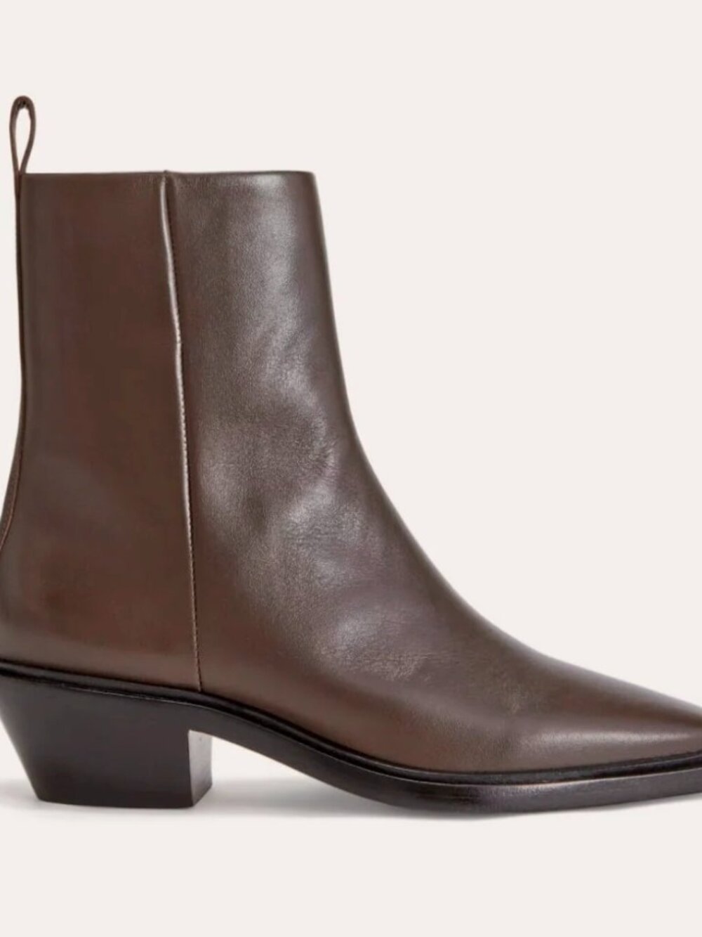 Everlane Havana Ankle Boot Brown Leather Women's Sizes Sleek Modern NEW